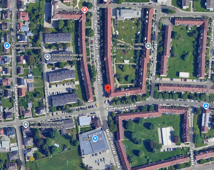 Karte: Baumbachplatz 11, 9020 Klagenfurt